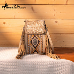 Montana West Tooled Collection Phone Crossbody Bag