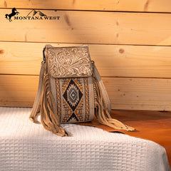Montana West Tooled Collection Phone Crossbody Bag
