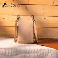 Montana West Tooled Collection Phone Crossbody Bag