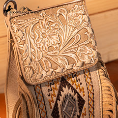 Montana West Tooled Collection Phone Crossbody Bag