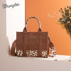 Wrangler Concealed Carry Leopard/Crocodile/Cow Pattern Tote/Crossbody Bag