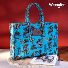 Wrangler Cowboy Print Tote Bag
