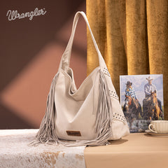 Wrangler Fringe Studded Hobo Bag