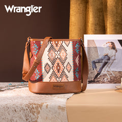 Wrangler Aztec Print Canvas Bucket Bag