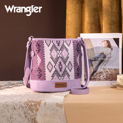 Wrangler Aztec Print Canvas Bucket Bag