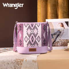 Wrangler Aztec Print Canvas Bucket Bag