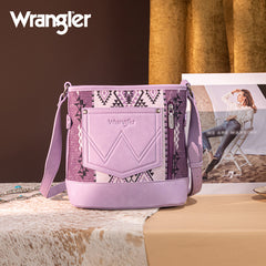 Wrangler Aztec Print Canvas Bucket Bag