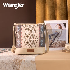 Wrangler Aztec Print Canvas Bucket Bag