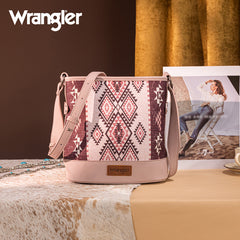 Wrangler Aztec Print Canvas Bucket Bag