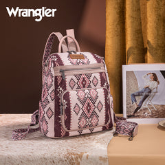 Wrangler Aztec Print Canvas Backpack