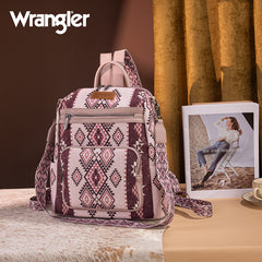 Wrangler Aztec Print Canvas Backpack