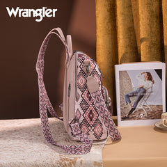 Wrangler Aztec Print Canvas Backpack