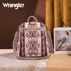 Wrangler Aztec Print Canvas Backpack