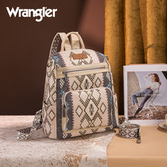 Wrangler Aztec Print Canvas Backpack