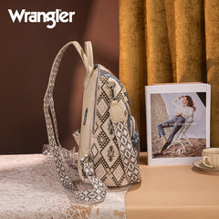 Wrangler Aztec Print Canvas Backpack