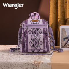Wrangler Aztec Print Canvas Backpack