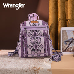 Wrangler Aztec Print Canvas Backpack