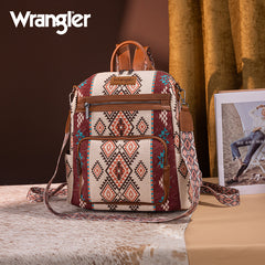 Wrangler Aztec Print Canvas Backpack