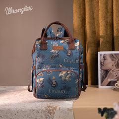 Wrangler Cowboy Print Diaper Bag