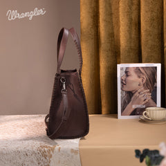 Wrangler Cowboy Print Concealed Carry Tote Bag