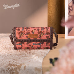 Wrangler Cowboy Print Mini Crossbody Bag
