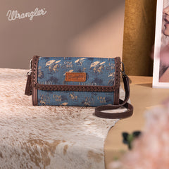 Wrangler Cowboy Print Mini Crossbody Bag
