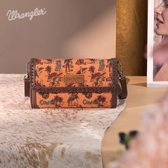 Wrangler Cowboy Print Mini Crossbody Bag
