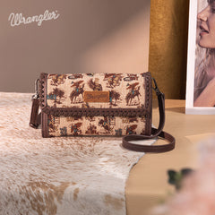 Wrangler Cowboy Print Mini Crossbody Bag
