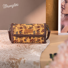 Wrangler Cowboy Print Mini Crossbody Bag