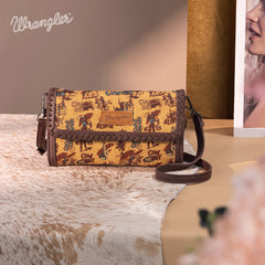 Wrangler Cowboy Print Mini Crossbody Bag