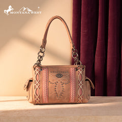 Montana West Diamond Cross Stitch Concealed Carry Satchel