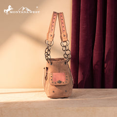 Montana West Diamond Cross Stitch Concealed Carry Satchel