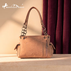 Montana West Diamond Cross Stitch Concealed Carry Satchel