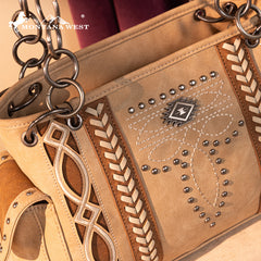 Montana West Diamond Cross Stitch Concealed Carry Satchel