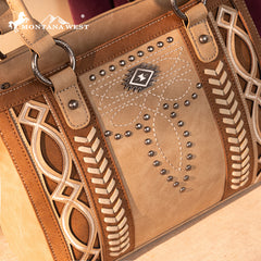 Montana West Diamond Cross Stitch Concealed Carry Tote Bag