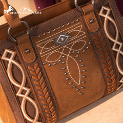 Montana West Diamond Cross Stitch Concealed Carry Tote Bag