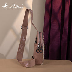 Montana West Tooled Concealed Carry Sling Bag