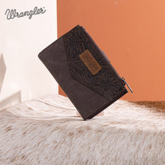 Wrangler V-Shaped Stitching Tooled Collection Wallet