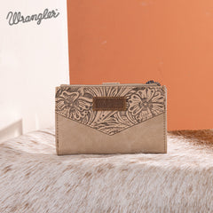 Wrangler V-Shaped Stitching Tooled Collection Wallet