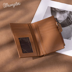 Wrangler V-Shaped Stitching  Genuine Leather Wallet