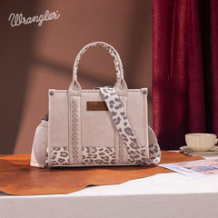 Wrangler Concealed Carry Leopard/Crocodile/Cow Pattern Tote/Crossbody Bag