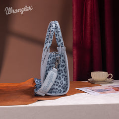 Wrangler Concealed Carry Leopard/Crocodile/Cow Pattern Tote/Crossbody Bag