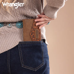 Wrangler V-Shaped Stitching Tooled Collection Wallet