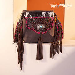 Trinity Ranch Tooled Fringe Crossbody