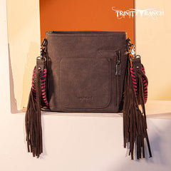 Trinity Ranch Tooled Fringe Crossbody