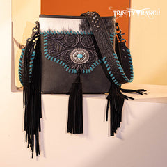 Trinity Ranch Tooled Fringe Crossbody