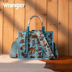 Wrangler Southwestern Print Rope Tote Bag