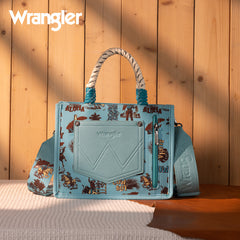 Wrangler Southwestern Print Rope Tote Bag
