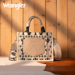 Wrangler Southwestern Print Rope Tote Bag