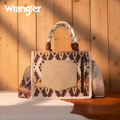 Wrangler Southwestern Print Rope Tote Bag